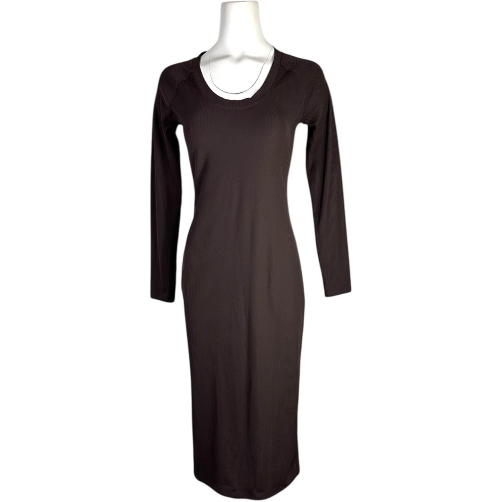 Lululemon Align Ribbed Long-Sleeve Midi Dress Sequoia